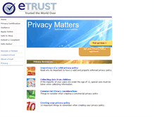 Tablet Screenshot of etrust.org